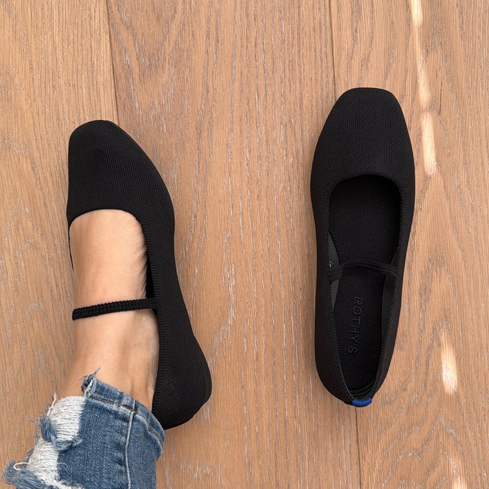 Rothy's Black Mary Jane Flats